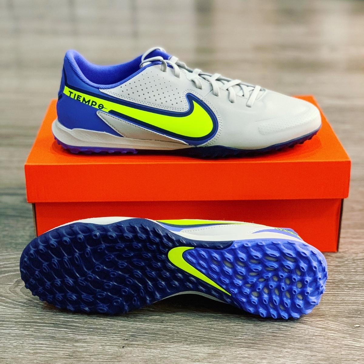 Giày đá bóng Nike Tiempo Legend 9 Academy TF Recharge - Xám/Tím - DA1191-075